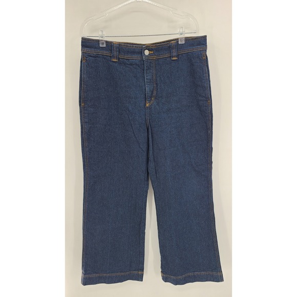 LOFT Denim - Retro LOFT Womens Wide‎ Leg Denim Jeans Size 12 Blue High Rise Blue 34 in x 27.5